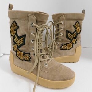 Ash Military Nolan Suede‎ Leather Tan Lace Up Ankle Boots Women's 37